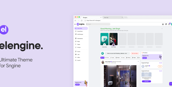 Elengine Theme for Sngine. 1.5