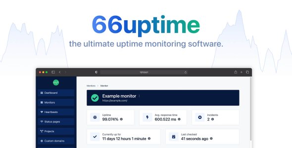 66Uptime - Uptime and Cronjob Monitoring tool by AltumCode 32.0.0 Extended