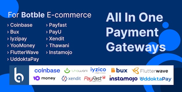 Extra payment gateways for Botble eCommerce 1.0.0