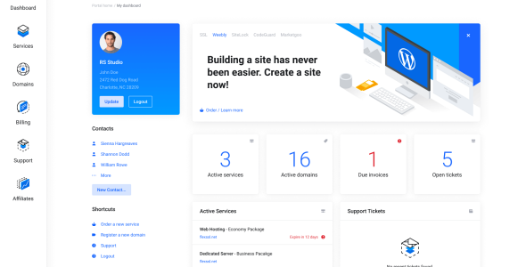 Lagom WHMCS Client Theme By RSStudio 2.2.5