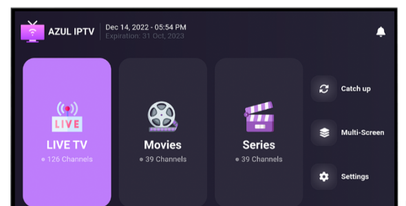 AZUL IPTV XTREAM, Multiple Format, Flutter AppMobile & Android TV, Admob