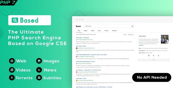 Based - Google CSE PHP Search Engine Script